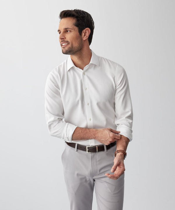 Tailored Non-Iron Dobby Long Sleeve Shirt